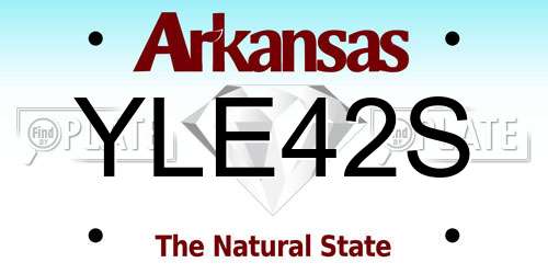 YLE42S Arkansas License Plate