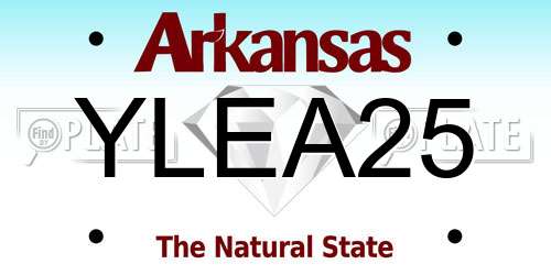 YLEA25 Arkansas License Plate
