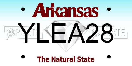 YLEA28 Arkansas License Plate