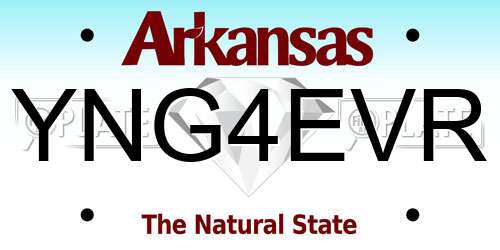 YNG4EVR Arkansas License Plate