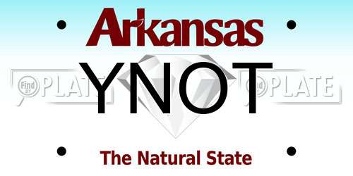 YNOT Arkansas License Plate