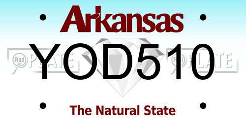 YOD510 Arkansas License Plate