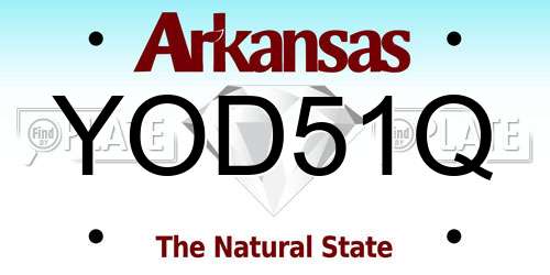 YOD51Q Arkansas License Plate