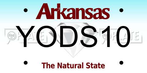 YODS10 Arkansas License Plate