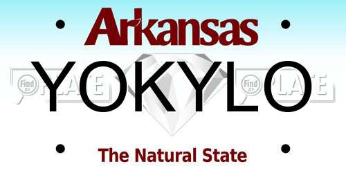 YOKYLO Arkansas License Plate