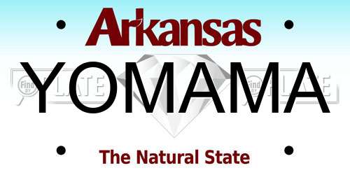 YOMAMA Arkansas License Plate