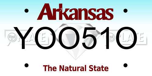 YOO51O Arkansas License Plate