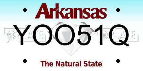 YOO51Q Arkansas License Plate