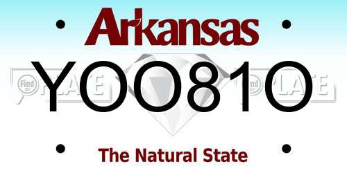 YOO81O Arkansas License Plate