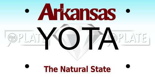 YOTA Arkansas License Plate