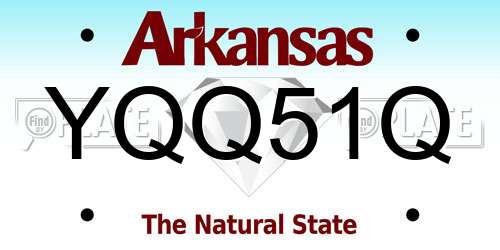 YQQ51Q Arkansas License Plate