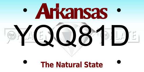 YQQ81D Arkansas License Plate