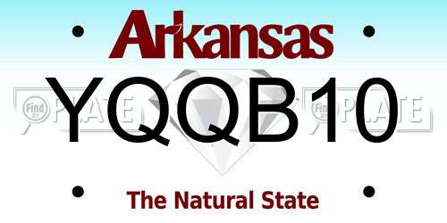 YQQB10 Arkansas License Plate