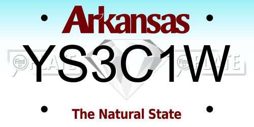 YS3C1W Arkansas License Plate