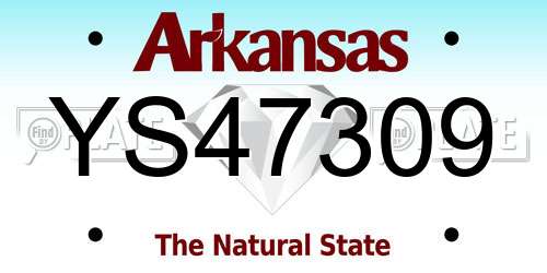 YS47309 Arkansas License Plate