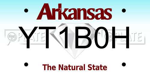 YT1B0H Arkansas License Plate