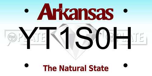 YT1S0H Arkansas License Plate