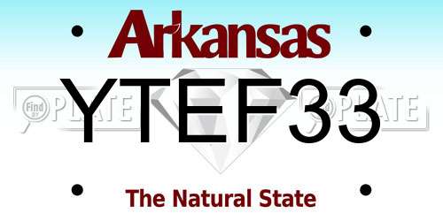 YTEF33 Arkansas License Plate