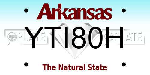 YTI80H Arkansas License Plate