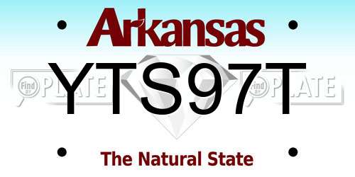 YTS97T Arkansas License Plate