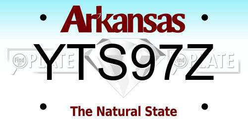 YTS97Z Arkansas License Plate