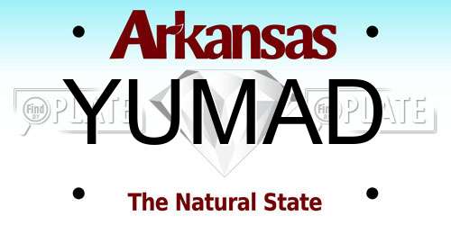 YUMAD Arkansas License Plate