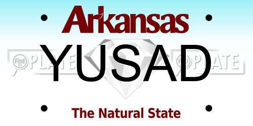 YUSAD Arkansas License Plate