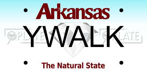 YWALK Arkansas License Plate
