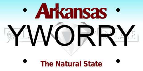 YWORRY Arkansas License Plate