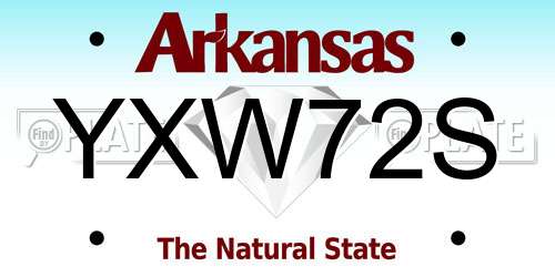 YXW72S Arkansas License Plate