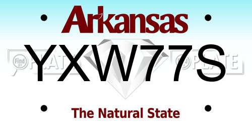 YXW77S Arkansas License Plate
