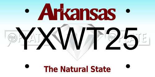 YXWT25 Arkansas License Plate