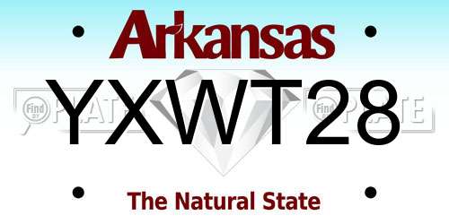 YXWT28 Arkansas License Plate