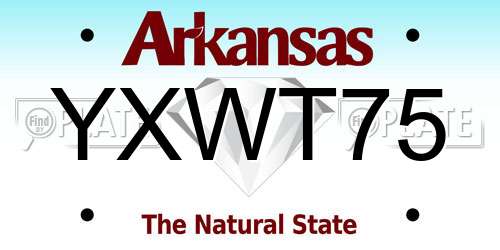 YXWT75 Arkansas License Plate
