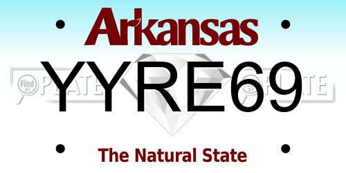 YYRE69 Arkansas License Plate