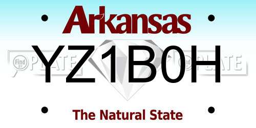 YZ1B0H Arkansas License Plate