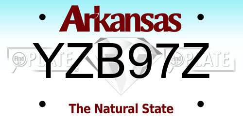 YZB97Z Arkansas License Plate