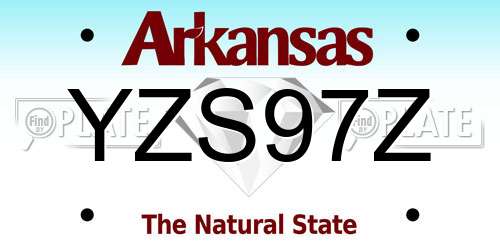 YZS97Z Arkansas License Plate