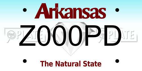 Z000PD Arkansas License Plate