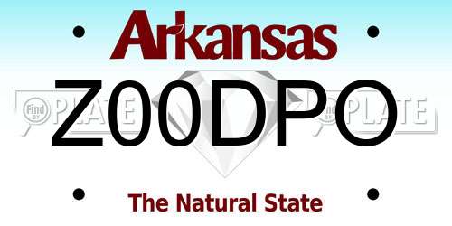Z00DPO Arkansas License Plate