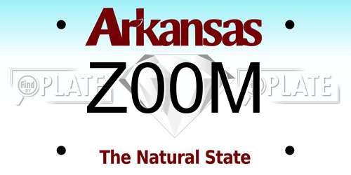 Z00M Arkansas License Plate