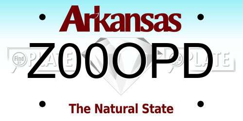 Z00OPD Arkansas License Plate