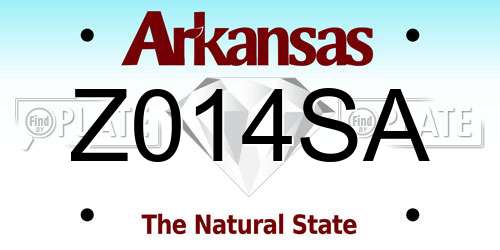Z014SA Arkansas License Plate