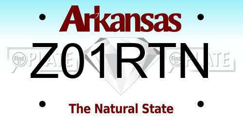 Z01RTN Arkansas License Plate
