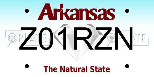 Z01RZN Arkansas License Plate