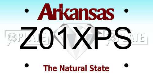 Z01XPS Arkansas License Plate