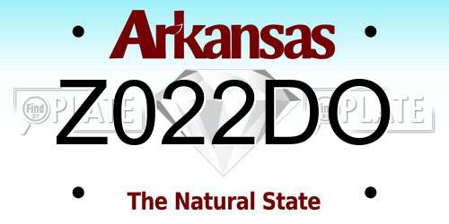 Z022DO Arkansas License Plate