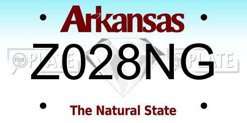 Z028NG Arkansas License Plate