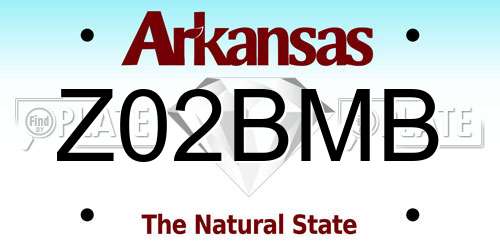 Z02BMB Arkansas License Plate