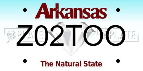 Z02TOO Arkansas License Plate